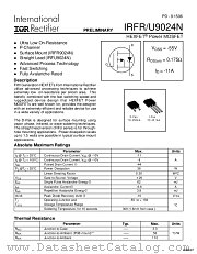 IRFU9024N datasheet pdf International Rectifier