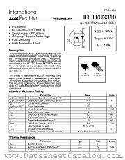 IRFR9310TR datasheet pdf International Rectifier