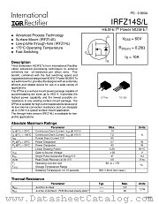 IRFZ14STRR datasheet pdf International Rectifier