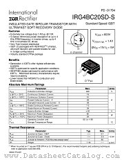 IRG4BC20SD-S datasheet pdf International Rectifier