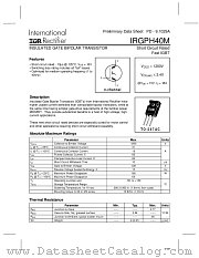 IRGPH40M datasheet pdf International Rectifier