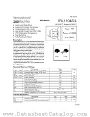 IRL1104L datasheet pdf International Rectifier