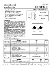 IRL3303L datasheet pdf International Rectifier