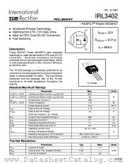 IRL3402 datasheet pdf International Rectifier