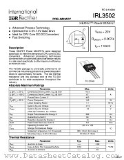 IRL3502PBF datasheet pdf International Rectifier