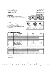 IRL3714ZS datasheet pdf International Rectifier