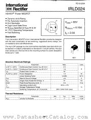 IRLD024 datasheet pdf International Rectifier