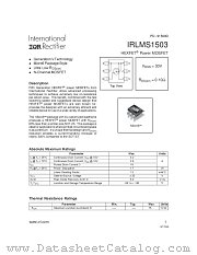 IRLMS1503 datasheet pdf International Rectifier