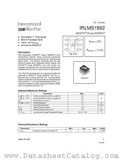 IRLMS1902 datasheet pdf International Rectifier