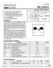 IRLZ34STRL datasheet pdf International Rectifier