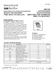 IRF430 datasheet pdf International Rectifier