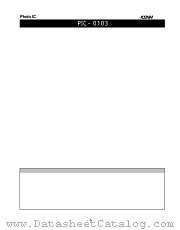 PIC-0103 datasheet pdf Kondenshi Corp