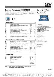 HAR1000-S datasheet pdf LEM