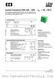 HNC-050P datasheet pdf LEM