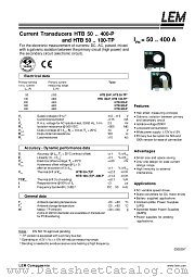 HTB50-P datasheet pdf LEM