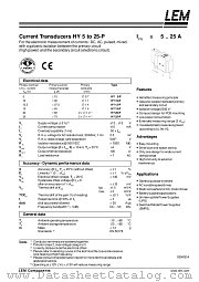 HY25-P datasheet pdf LEM