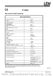 IT150-S datasheet pdf LEM