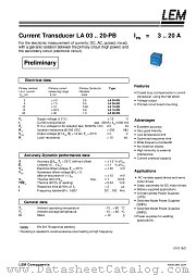 LA15-PB datasheet pdf LEM