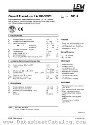 LA100-S datasheet pdf LEM