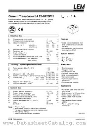 LA25-NPSP11 datasheet pdf LEM