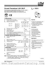 LAH100-P datasheet pdf LEM