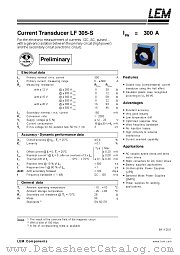 LF305-S datasheet pdf LEM