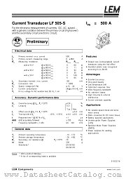 LF505-S datasheet pdf LEM