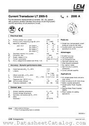 LT2005-S datasheet pdf LEM