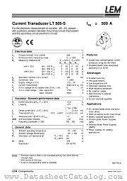 LT505-S datasheet pdf LEM