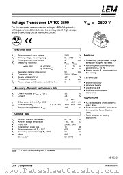 LV100-2500 datasheet pdf LEM