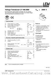 LV100-3000 datasheet pdf LEM