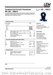 RH500-S datasheet pdf LEM