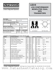 LS318 datasheet pdf Linear Systems