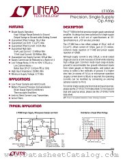 LT1006 datasheet pdf Linear Technology