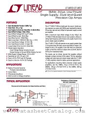 LT1492 datasheet pdf Linear Technology