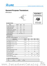 BC847BRLT1 datasheet pdf Leshan Radio Company