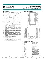 DS1644P datasheet pdf MAXIM - Dallas Semiconductor