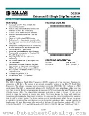 DS2154 datasheet pdf MAXIM - Dallas Semiconductor