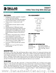 DS2417 datasheet pdf MAXIM - Dallas Semiconductor