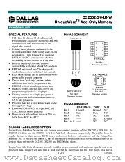 DS2505P-UNW datasheet pdf MAXIM - Dallas Semiconductor