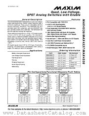 MAX4537 datasheet pdf MAXIM - Dallas Semiconductor