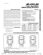 MAX4600 datasheet pdf MAXIM - Dallas Semiconductor