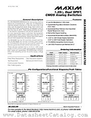 MAX4700 datasheet pdf MAXIM - Dallas Semiconductor