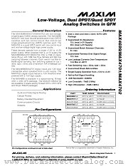 MAX4699 datasheet pdf MAXIM - Dallas Semiconductor