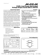 MAX5711 datasheet pdf MAXIM - Dallas Semiconductor