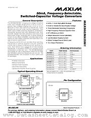 MAX861 datasheet pdf MAXIM - Dallas Semiconductor