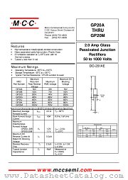 GP20D datasheet pdf Micro Commercial Components