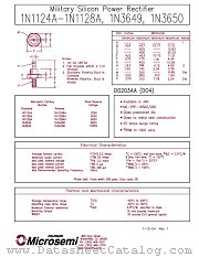 JAN1N1126A datasheet pdf Microsemi