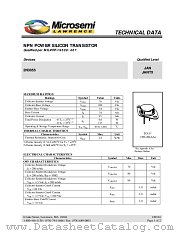 JAN2N3055 datasheet pdf Microsemi