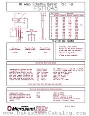 FST1045 datasheet pdf Microsemi